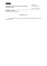 Permanent Council Decision No. 274