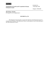 Permanent Council Decision No. 276
