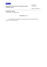 Permanent Council Decision No. 172