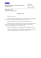 Permanent Council Decision No. 191