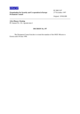 Permanent Council Decision No. 197