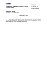 Permanent Council Decision No. 209