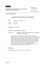 Journal of the 410th Plenary Meeting of the Forum for Security Co-operation