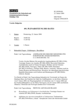 Journal of the 491st Plenary Meeting of the Permanent Council (de)
