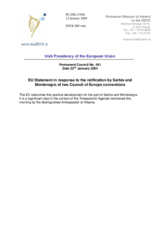 Statement by the delegation of Ireland/European Union