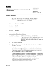 Journal of the 332nd Special Plenary Meeting of the Permanent Council/Corrected reissue (fr)
