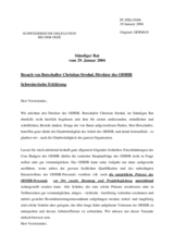 Intervention by the delegation of Switzerland  in response to the Ambassador Christian Strohal's address