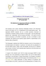 Statement by the delegation of Ireland/European Union in response to Ambassador Christian Strohal's address