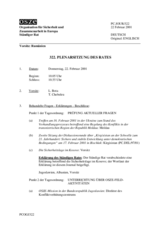 Journal of the 322nd Plenary Meeting of the Permanent Council (de)