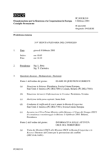 Journal of the 319th Plenary Meeting of the Permanent Council (it)