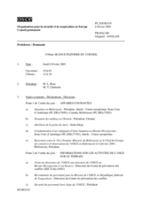 Journal of the 319th Plenary Meeting of the Permanent Council (fr)