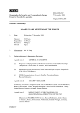 Journal of the 341st Plenary Meeting of the Forum for Security Co-operation