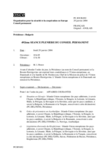 Journal of the 492nd Plenary Meeting of the Permanent Council (fr)