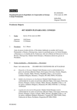 Journal of the 492nd Plenary Meeting of the Permanent Council (es)