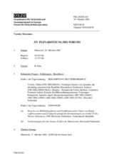 Journal of the 337th Plenary Meeting of the Forum for Security Co-operation (de)