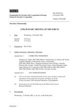 Journal of the 337th Plenary Meeting of the Forum for Security Co-operation