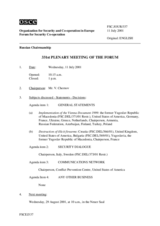 Journal of the 331st Plenary Meeting of the Forum for Security Co-operation