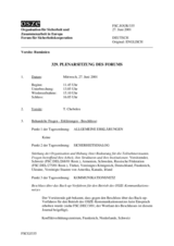 Journal of the 329th Plenary Meeting of the Forum for Security Co-operation (de)