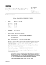 Journal of the 329th Plenary Meeting of the Forum for Security Co-operation (fr)