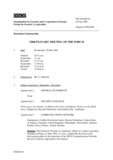 Journal of the 328th Plenary Meeting of the Forum for Security Co-operation