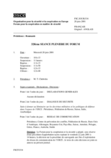 Journal of the 328th Plenary Meeting of the Forum for Security Co-operation (fr)