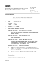 Journal of the 327h Plenary Meeting of the Forum for Security Co-operation (fr)