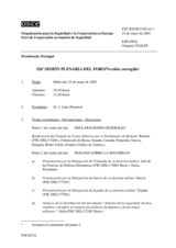 Journal of the 326h Plenary Meeting of the Forum for Security Co-operation (es)