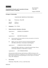 Journal of the 324h Plenary Meeting of the Forum for Security Co-operation