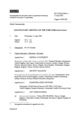 Journal of the 323rd Plenary Meeting of the Forum for Security Co-operation/Revised reissue