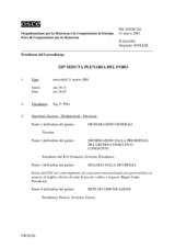 Journal of the 320th Plenary Meeting of the Forum for Security Co-operation (it)