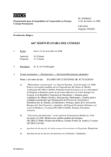 Journal of the 642th Plenary Meeting of the Permanent Council (es)