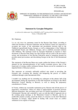 Statement by the Delegation of Georgia on the recent developments in relations between Georgia and the Russian Federation