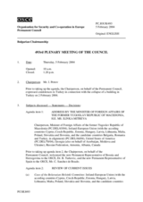 Journal of the 493rd Plenary Meeting of the Permanent Council