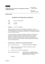 Journal of the 643th Plenary Meeting of the Permanent Council (it)