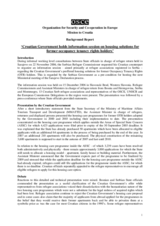 Background report: Croatian Government holds information session on housing solutions for former occupancy tenancy rights holders