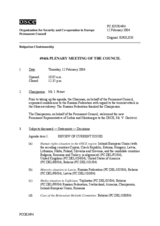 Journal of the 494th Plenary Meeting of the Permanent Council