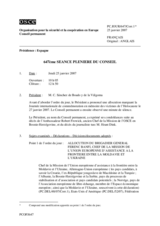 Journal of the 647th Plenary Meeting of the Permanent Council (fr)