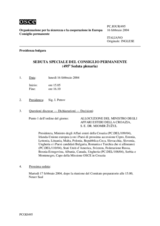 Journal of the 495th Special Plenary Meeting of the Permanent Council (it)