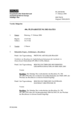 Journal of the 496th Plenary Meeting of the Permanent Council (de)