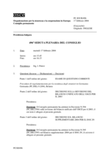 Journal of the 496th Plenary Meeting of the Permanent Council (it)