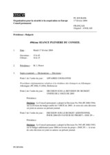 Journal of the 496th Plenary Meeting of the Permanent Council (fr)