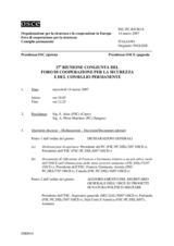 Journal of the 27th Joint Meeting of the Forum for Security Co-operation and the Permanent Council (it)