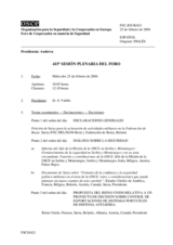 Journal of the 415th Plenary Meeting of the Forum for Security Co-operation (es)