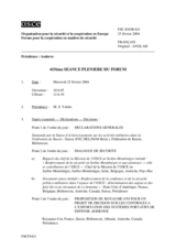 Journal of the 415th Plenary Meeting of the Forum for Security Co-operation (fr)