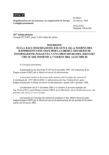 Permanent Council Decision, subject to a silence procedure expiring on Sunday, 7 March 2004, at 6 p.m. (it)