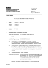 Journal of the 416th Plenary Meeting of the Forum for Security Co-operation/Corrected reissue (de)