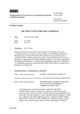 Journal of the 498th Plenary Meeting of the Permanent Council (it)