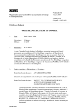 Journal of the 498th Plenary Meeting of the Permanent Council (fr)