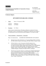 Journal of the 499th Plenary Meeting of the Permanent Council (es)
