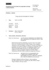 Journal of the 278th Plenary Meeting of the Permanent Council (fr)